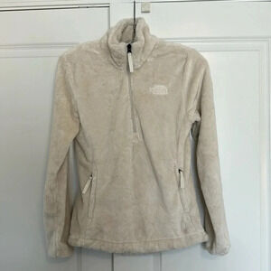 The North Face Osito 1/4 Zip Pullover - Women's Size XS White Dune (Ivory/Cream)